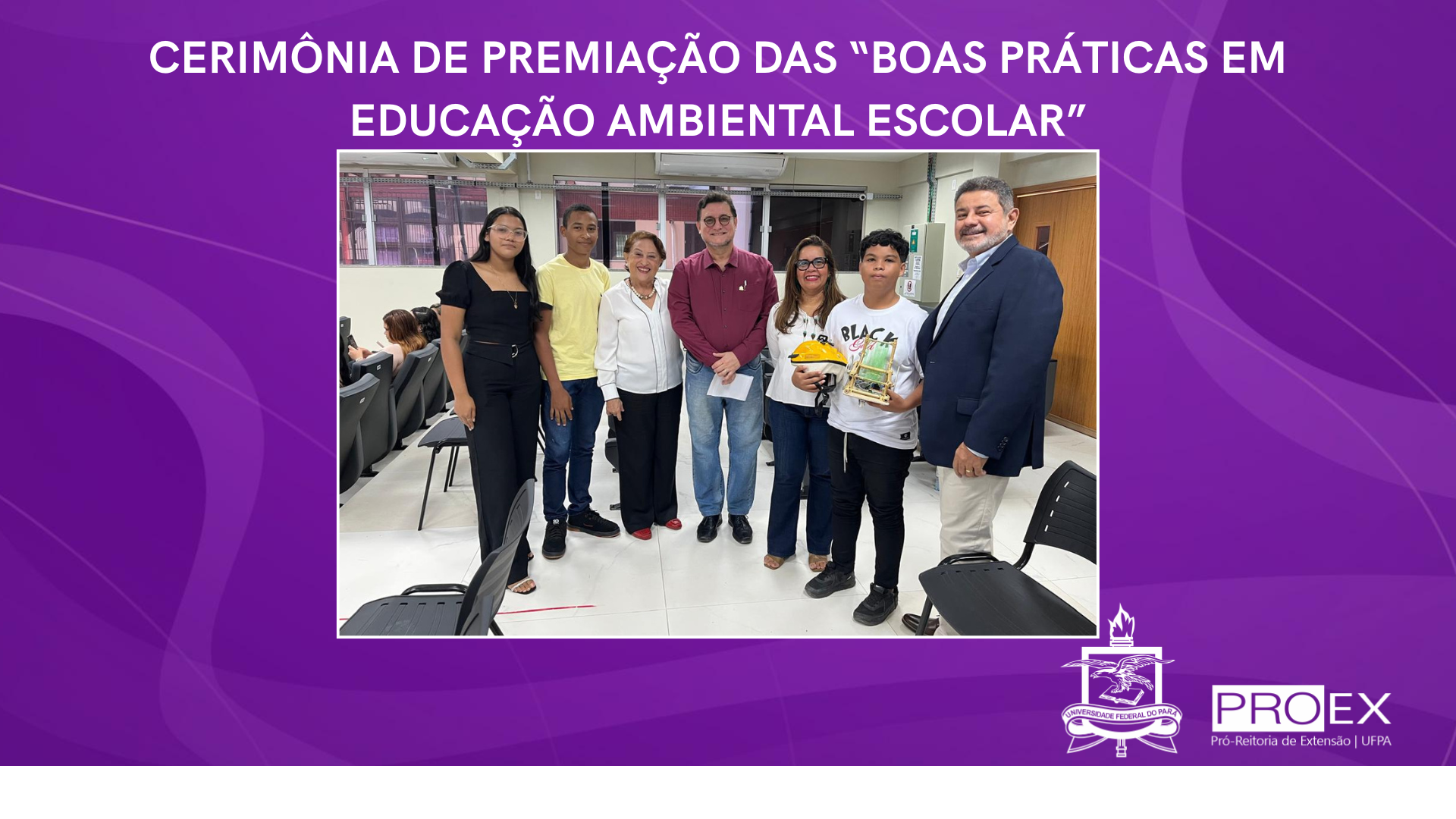 Cerimônia de premiação das “Boas Práticas em Educação Ambiental Escolar”.