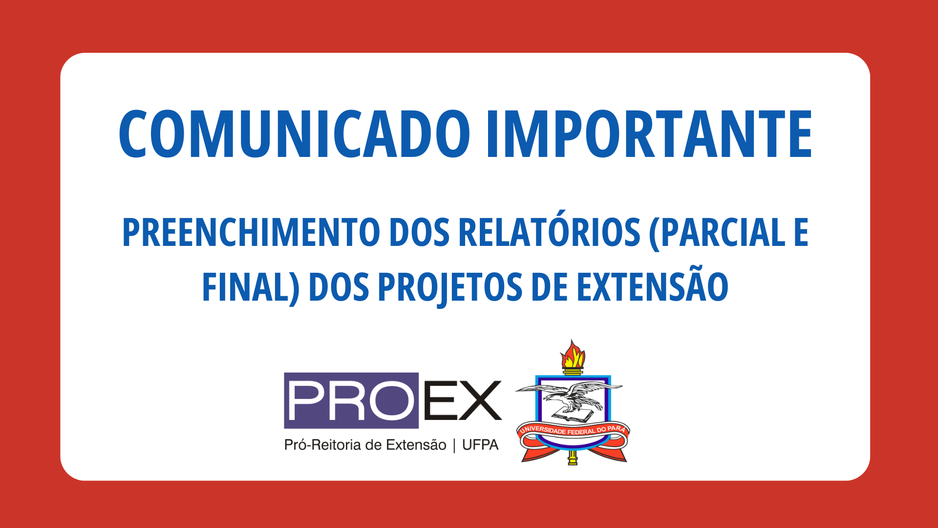 COMUNICADO IMPORTANTE